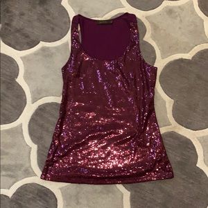 Sequined tank top